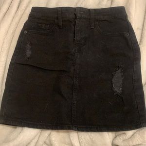 Black jean skirt